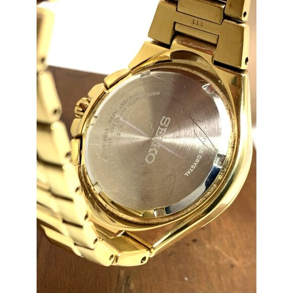 Seiko Mens Watch SSC700 Coutura Solar Perpetual Chronograph Black Dial Gold 44mm - Picture 7 of 15